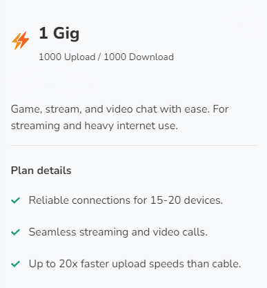 From $30.00 per month (taxes not included)